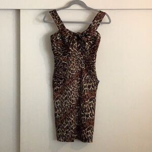 Betsey Johnson animal print silk dress